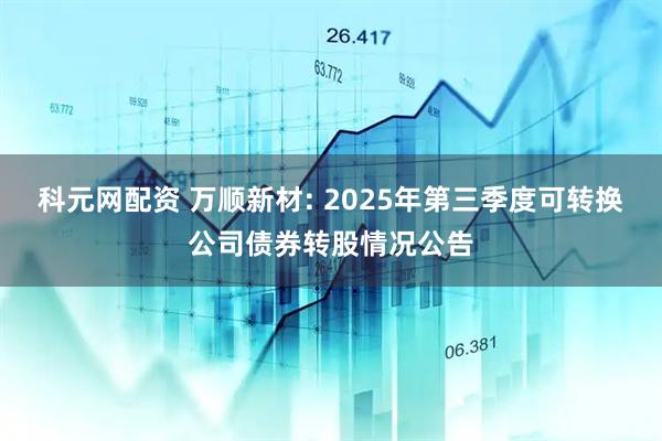 科元网配资 万顺新材: 2025年第三季度可转换公司债券转股情况公告